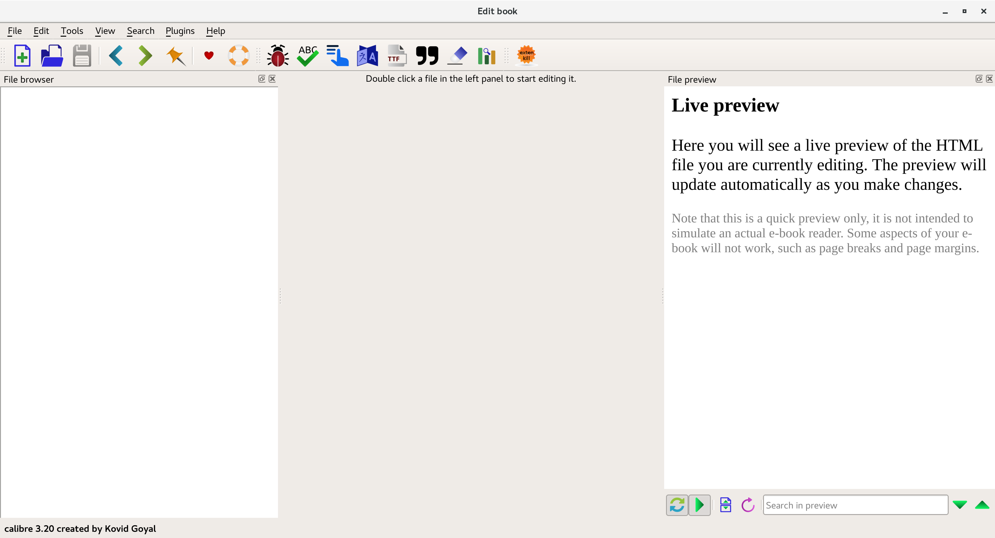 Calibre ebook editor
