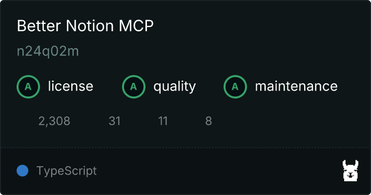 Better Notion MCP server