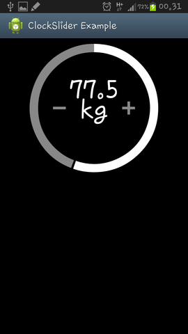 Clock Slider Example app