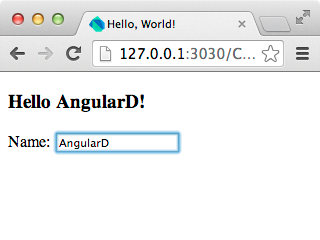 Hello World app with text