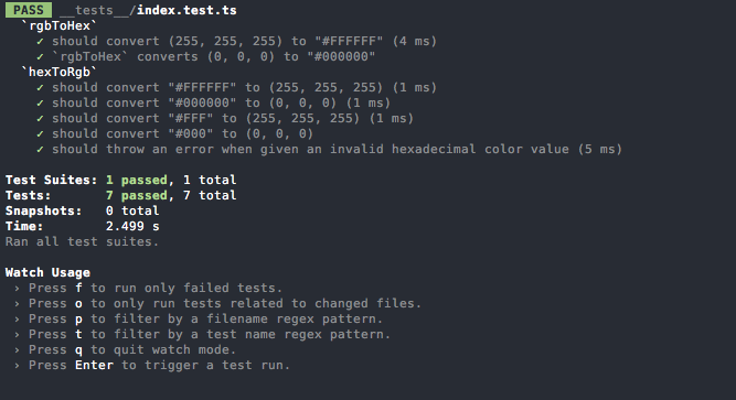 Running Tests in Watch Mode