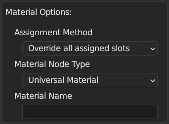 Material Options