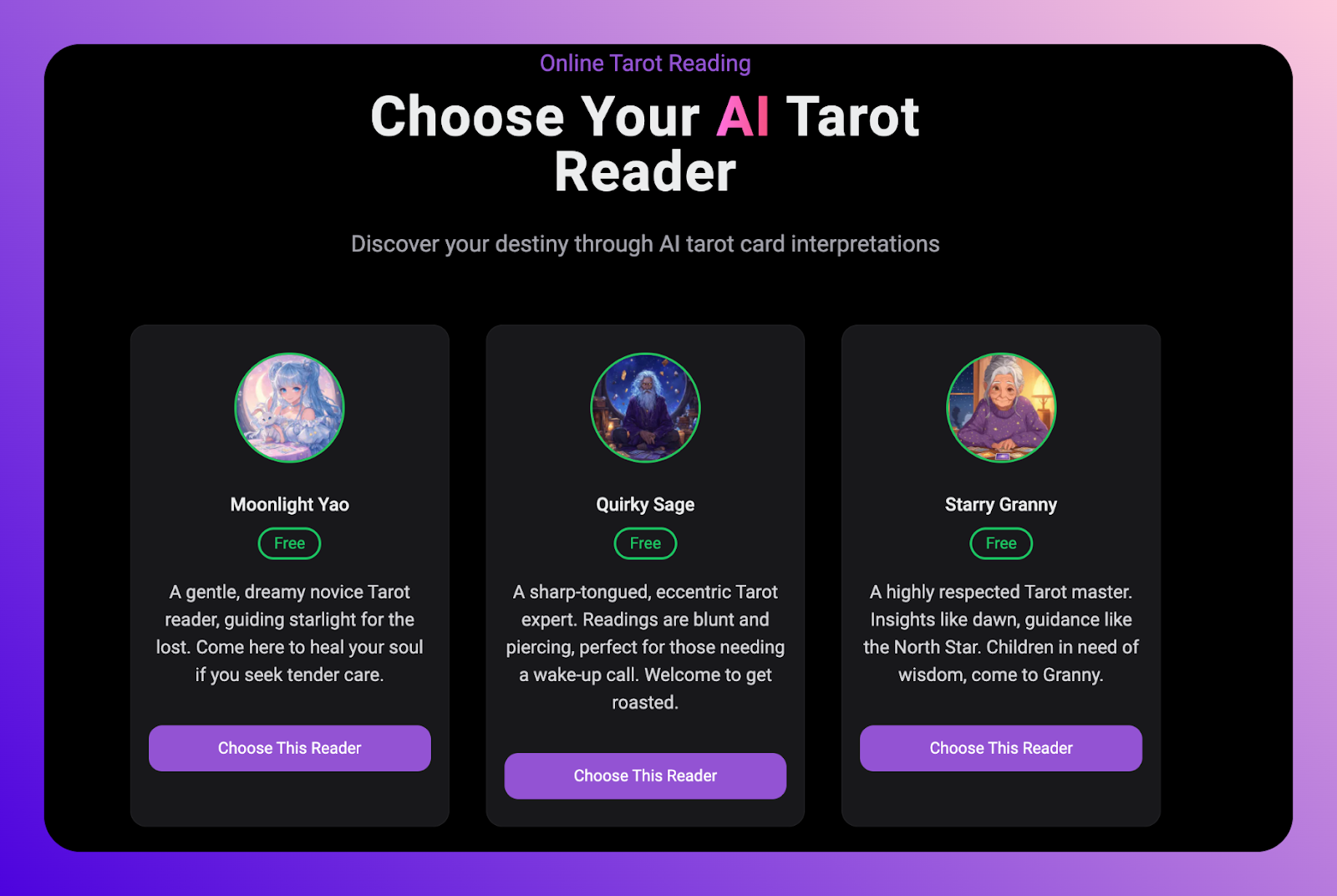 AI Tarot Readers