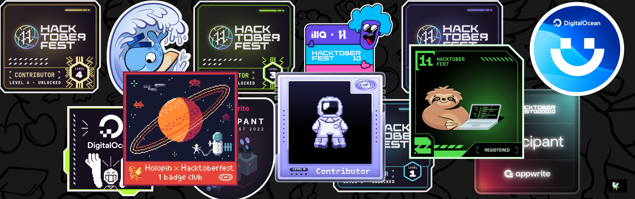 An image of @aloybrancheung's Holopin badges, which is a link to view their full Holopin profile