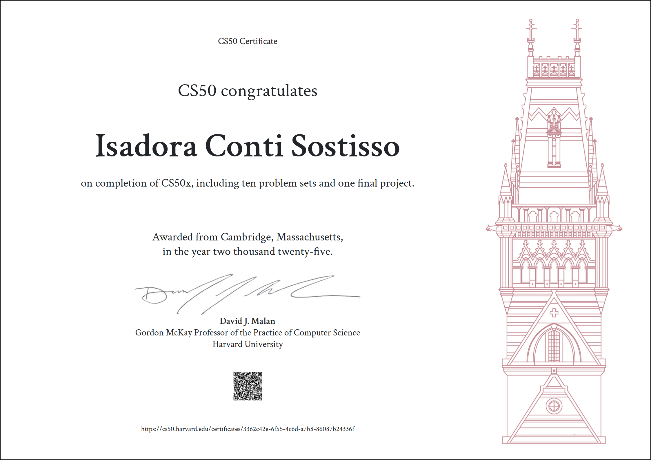 CS50x Certificate