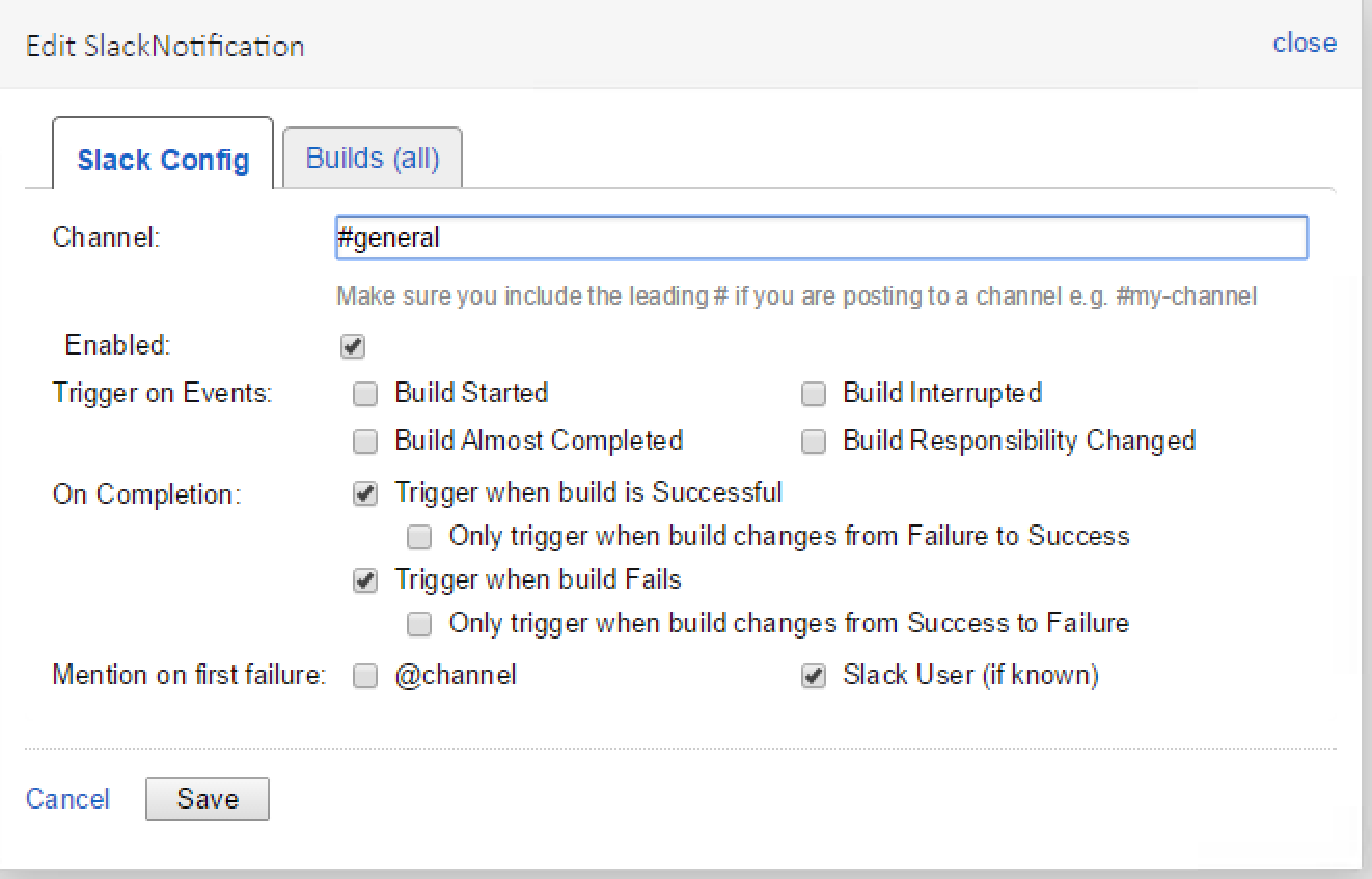 Sample Build Configuration