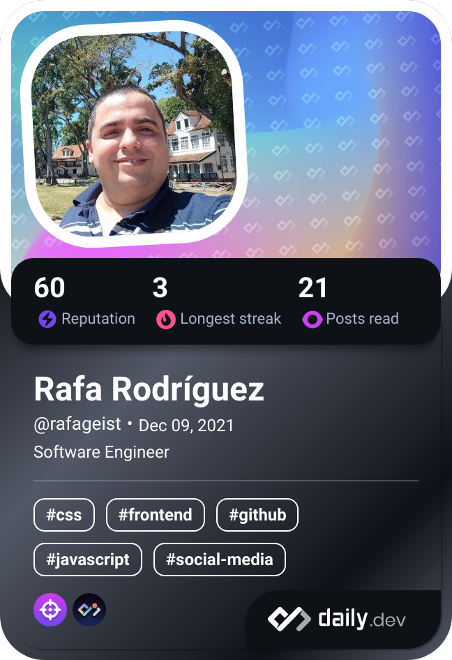 Rafa Rodríguez's Dev Card