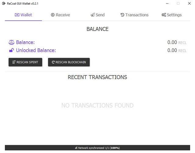 ReCoal GUI Wallet v0.2.1.1