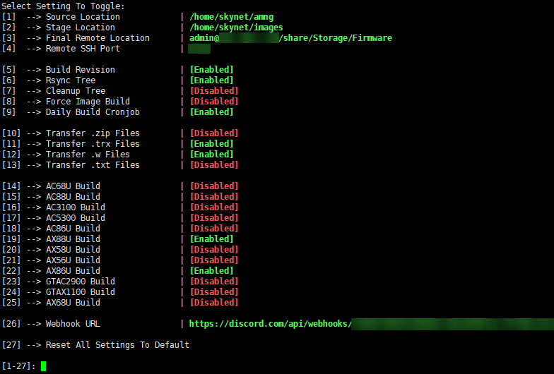 AMCFWM Settings Menu