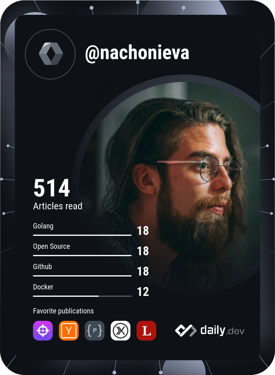 Nacho Nieva's Dev Card