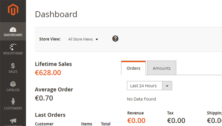 Magento 2 Rocket JavaScript Extension Admin Panel Demo
