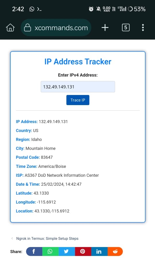 IP address tracker