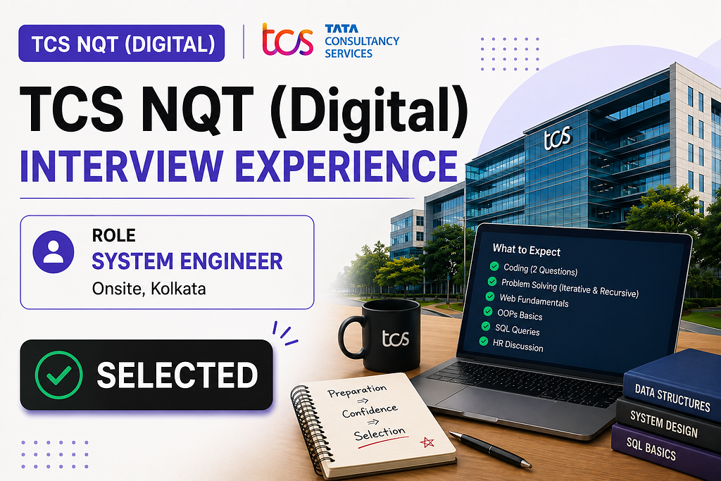 My TCS NQT (Digital) Interview Experience [Selected]