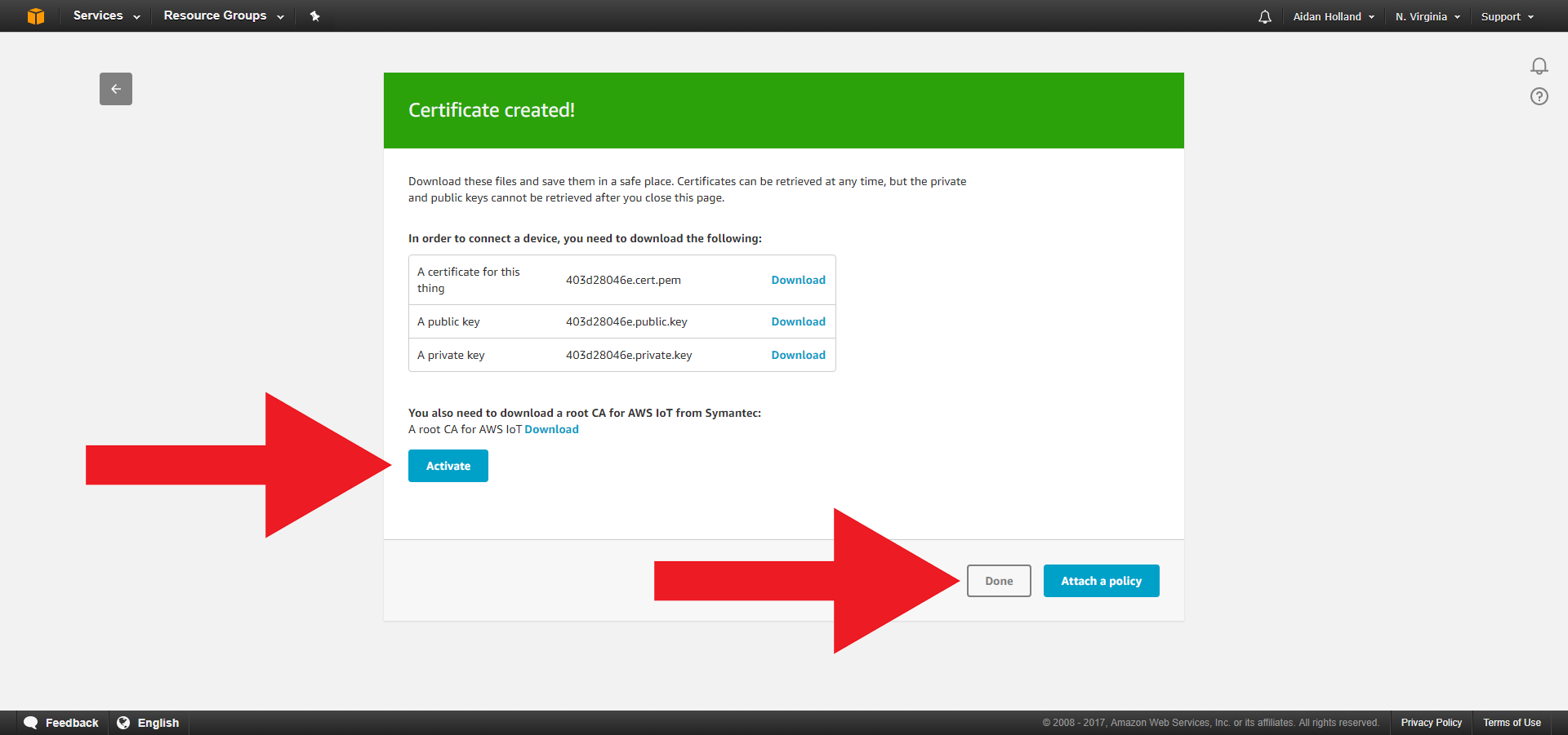 Certificates Created