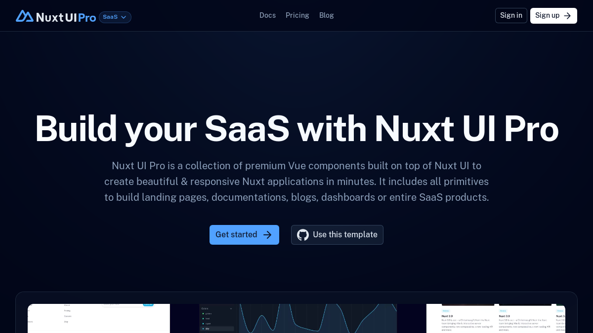 Nuxt SaaS Template