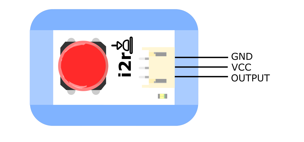 Fig1:红色按钮模块引脚图
