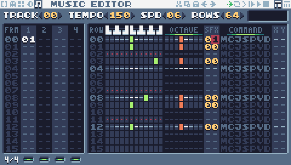 Music Editor Screen Capture - Piano Mode