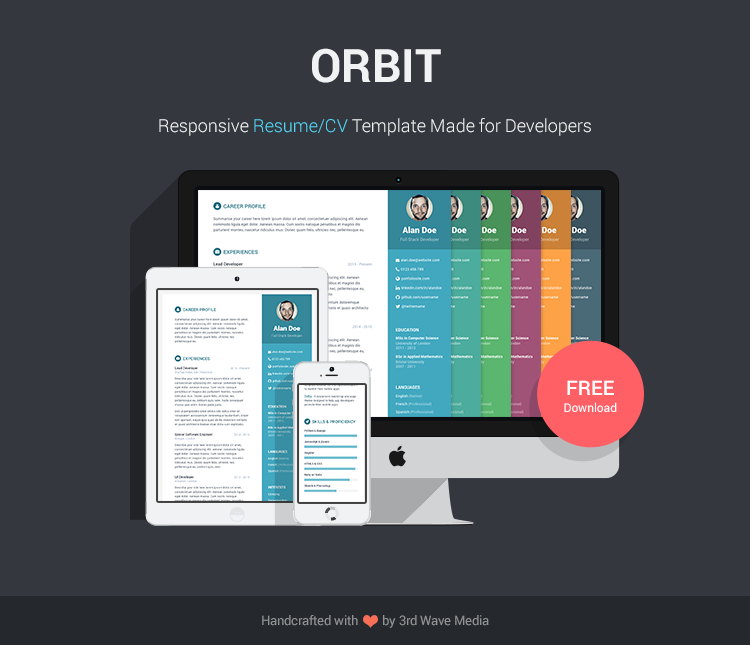 Responsive Resume/CV Template for Developers