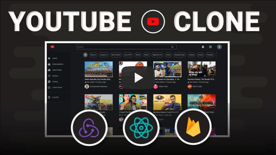 Fully Functional YouTube Clone | React | Redux | Firebase | YouTube API |