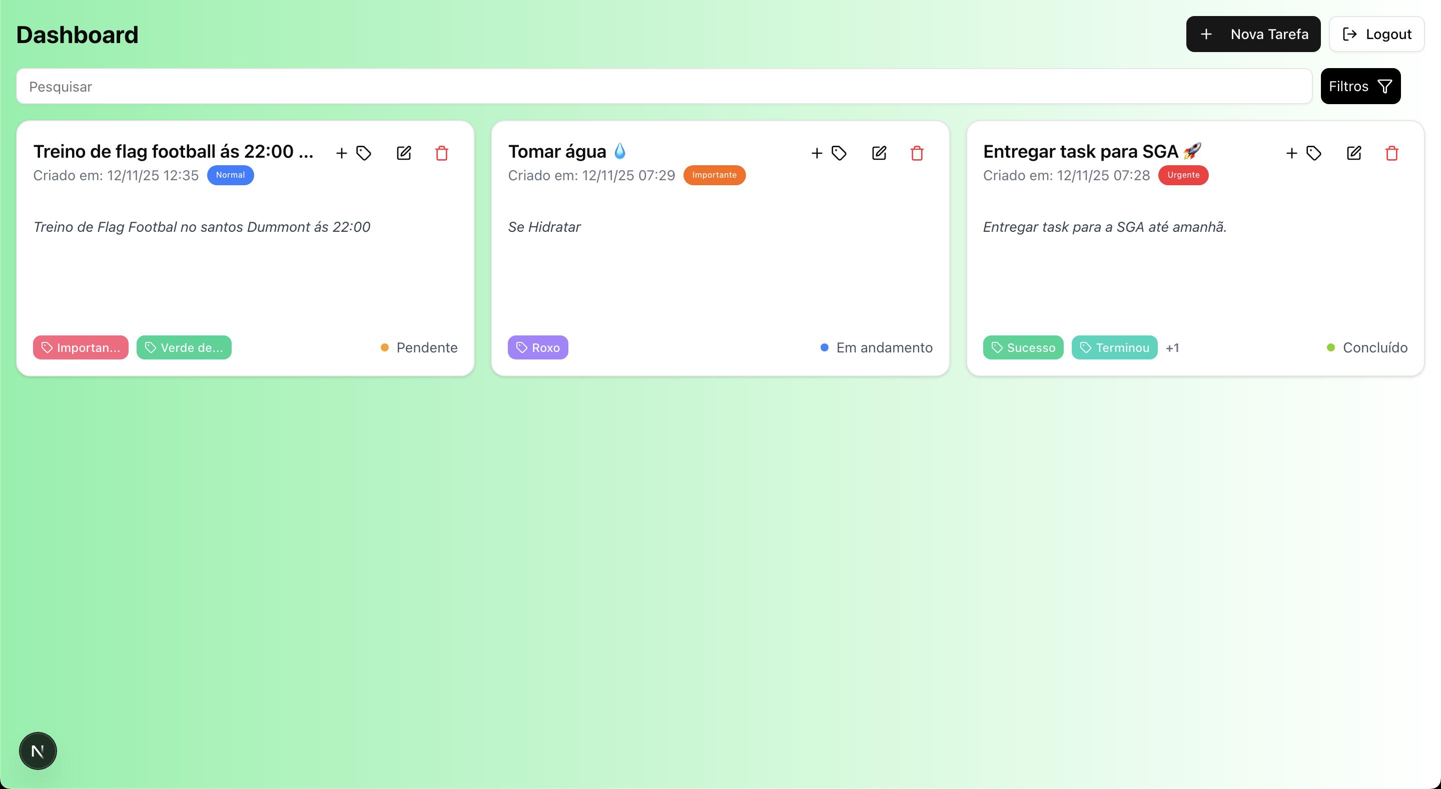GitHub - augustomdn/tasks-dashboard
