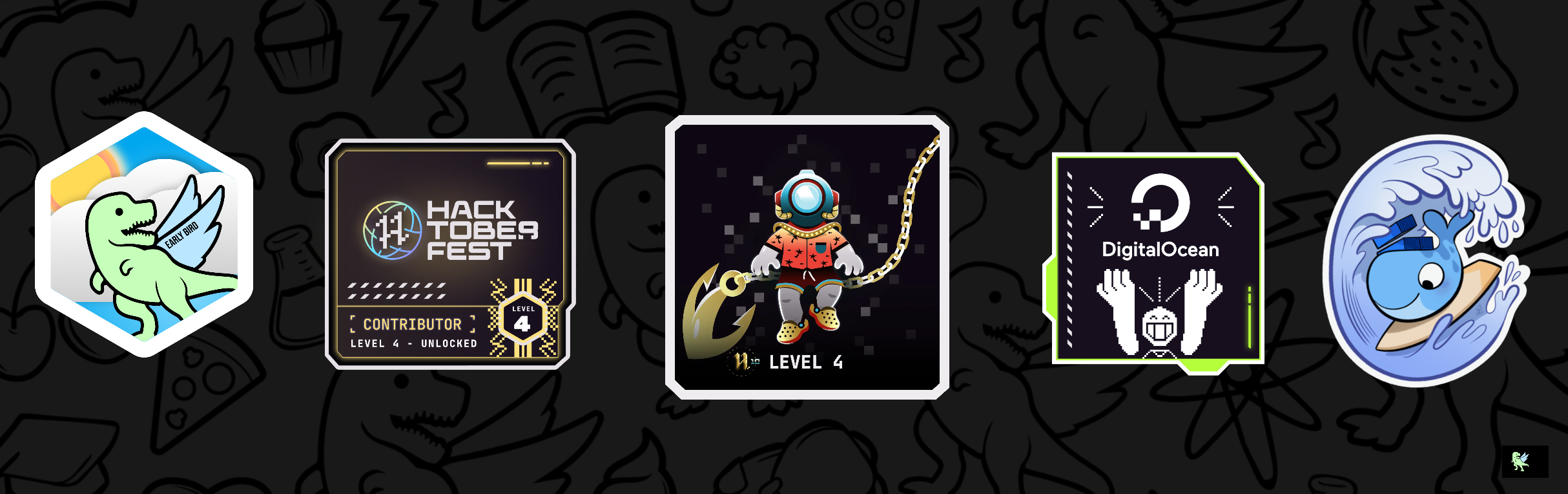 An image of @pranavtiwari's Holopin badges, which is a link to view their full Holopin profile