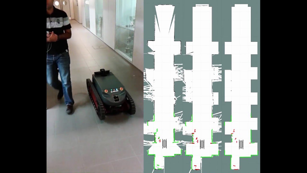 Mapping with the Guardian robot in the lab using the 3 DoF localization system