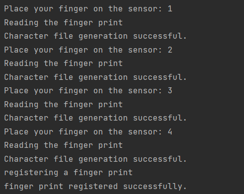 Fingerprint registering