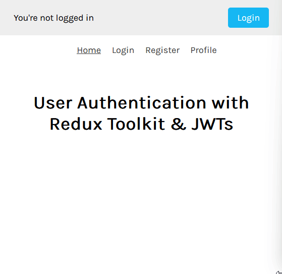 Redux Toolkit authentication demo