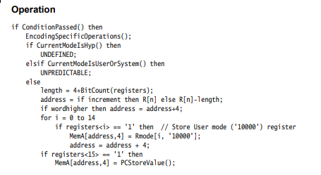 arm pseudocode