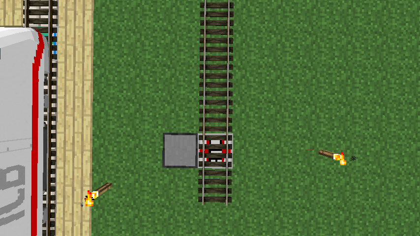 Speed Transmitter under the tracks, and a computer to the side of the speed transmitter