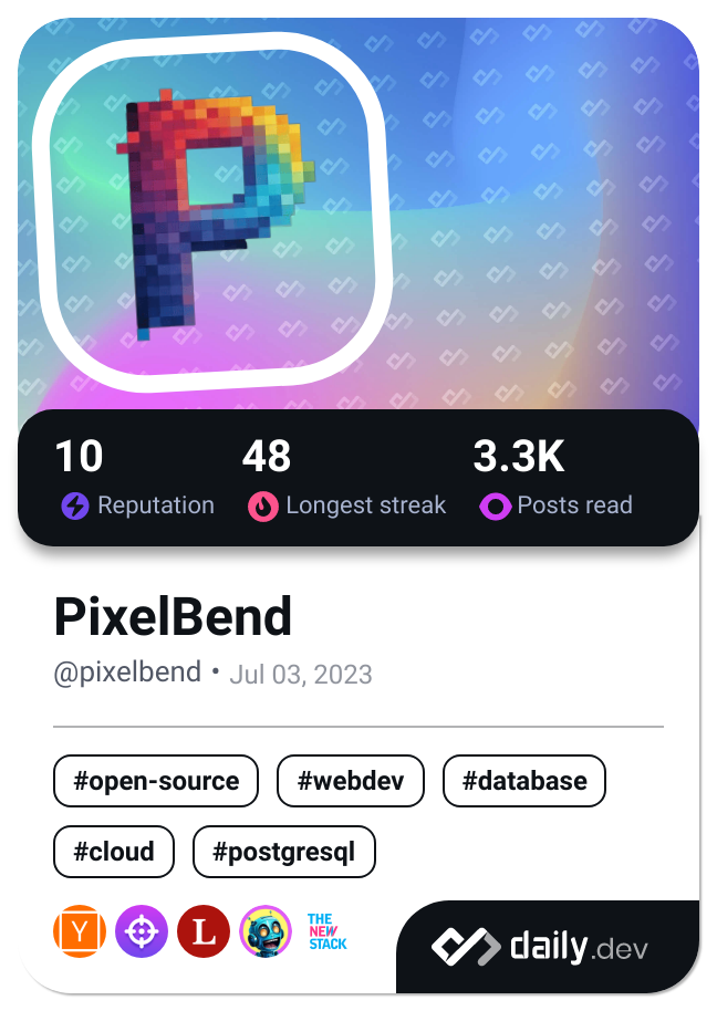 PixelBend's Dev Card