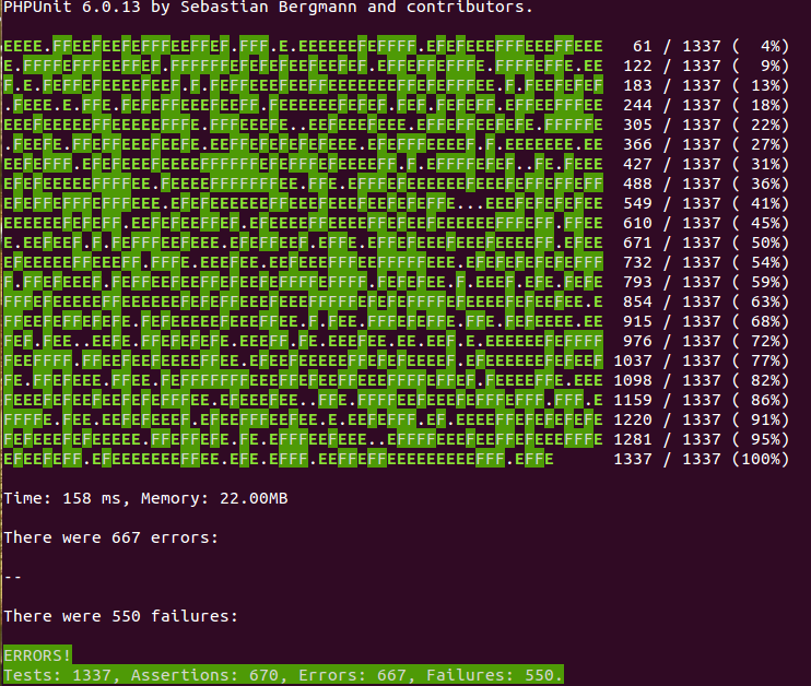 Green is the new Red for PHPUnit example