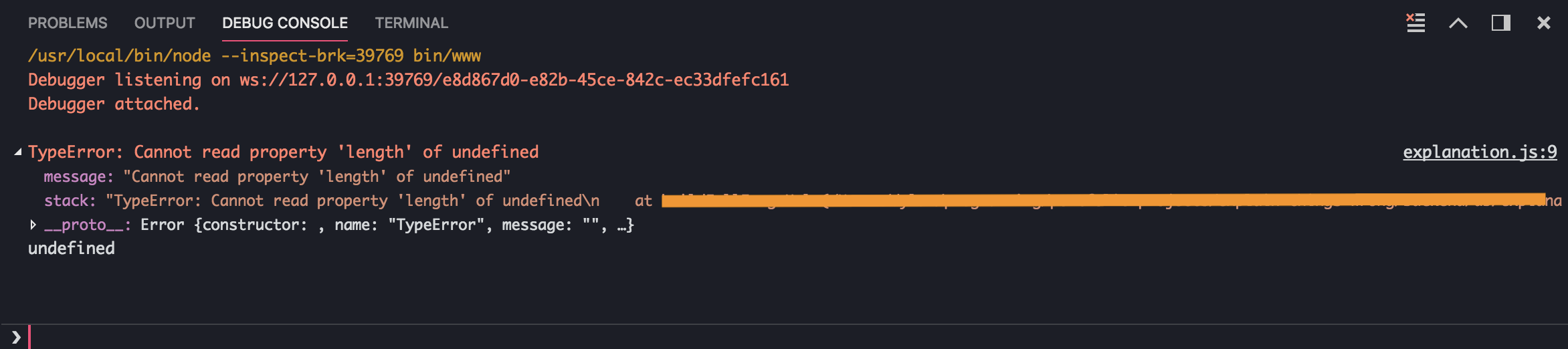 Error Stack Trace Overflows Debug Console · Issue #58721 · microsoft ...