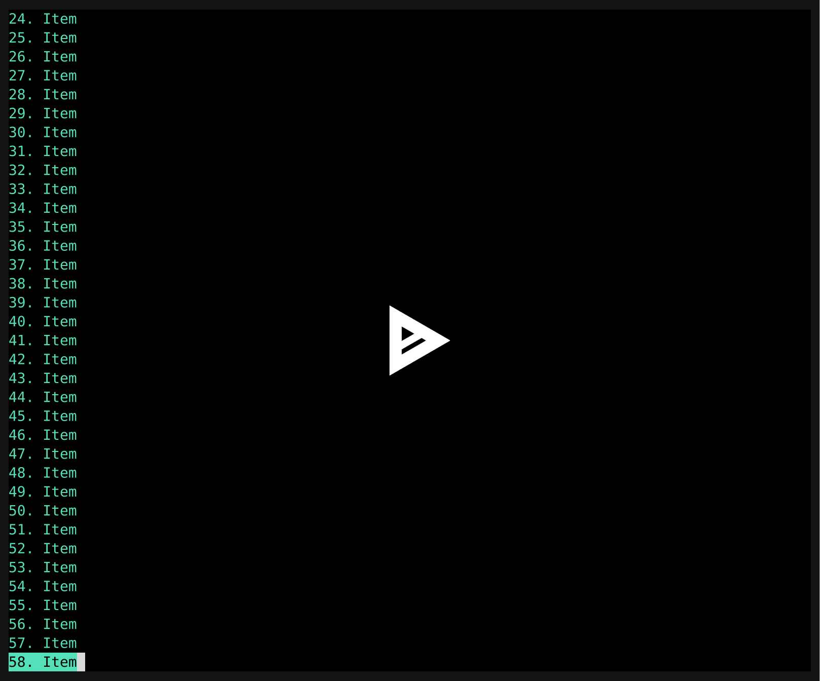 Scroll In Python Curses