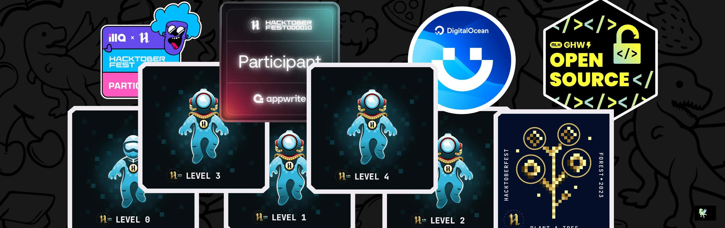 An image of @crypticrevenger's Holopin badges, which is a link to view their full Holopin profile