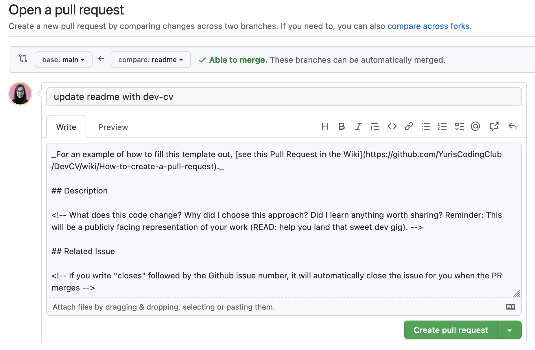 submit pull request