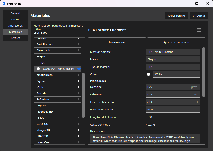 UltiMaker Cura Preferences