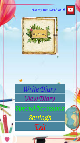 My Diary's UI