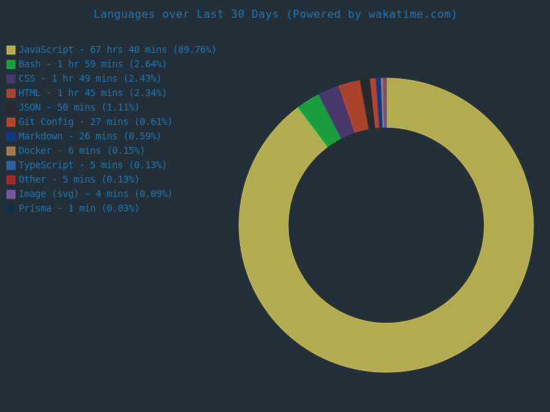 My coding languages stats