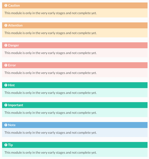 MkDocs & RTD admonition styles