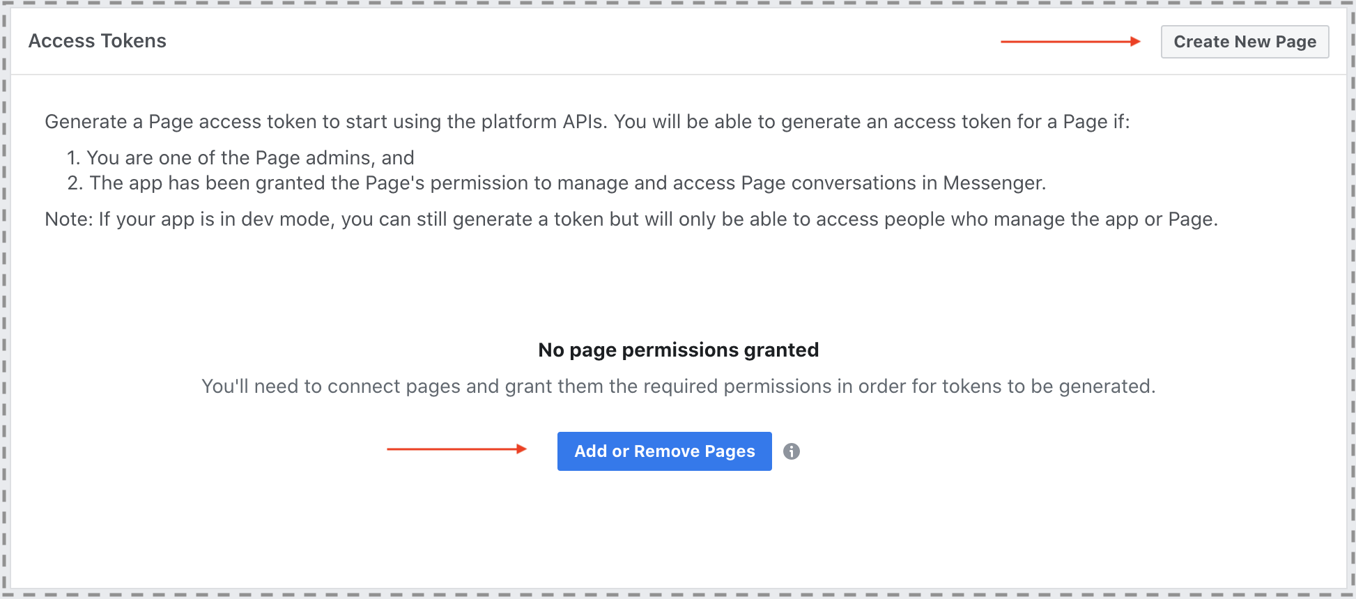 Screenshot of assigning a page to an app
