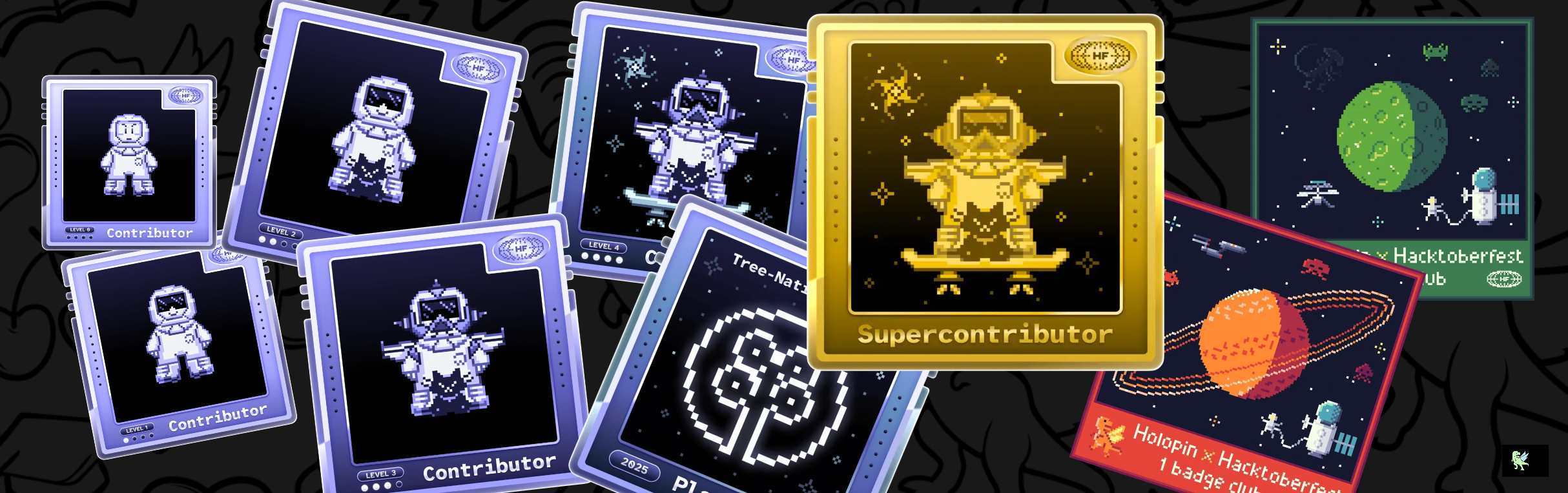 An image of @gauravjangra9988's Holopin badges, which is a link to view their full Holopin profile