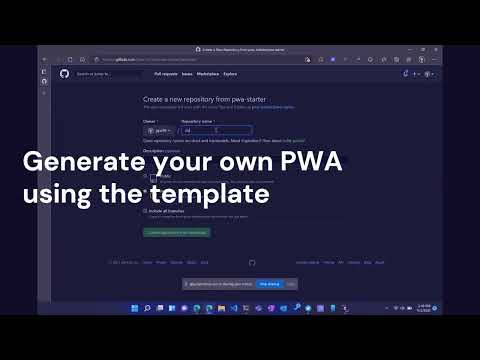 Build a PWA with the pwa-starter youtube video