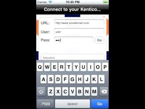 Kentico Go iOS Manager video clip