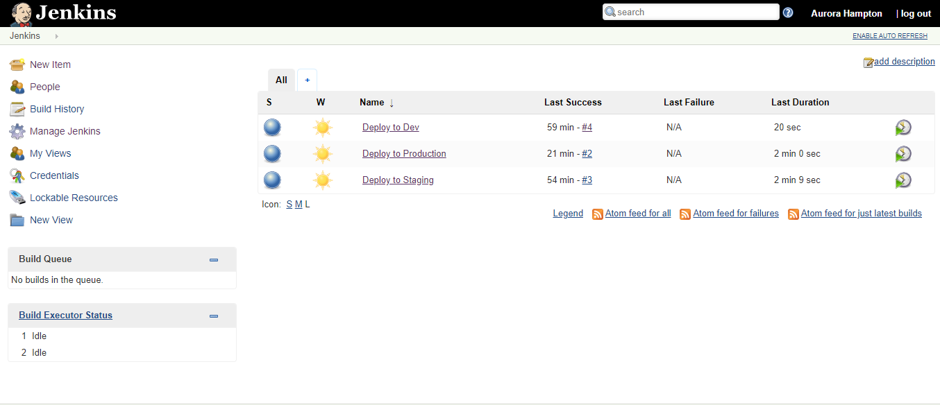 jenkins dashboard