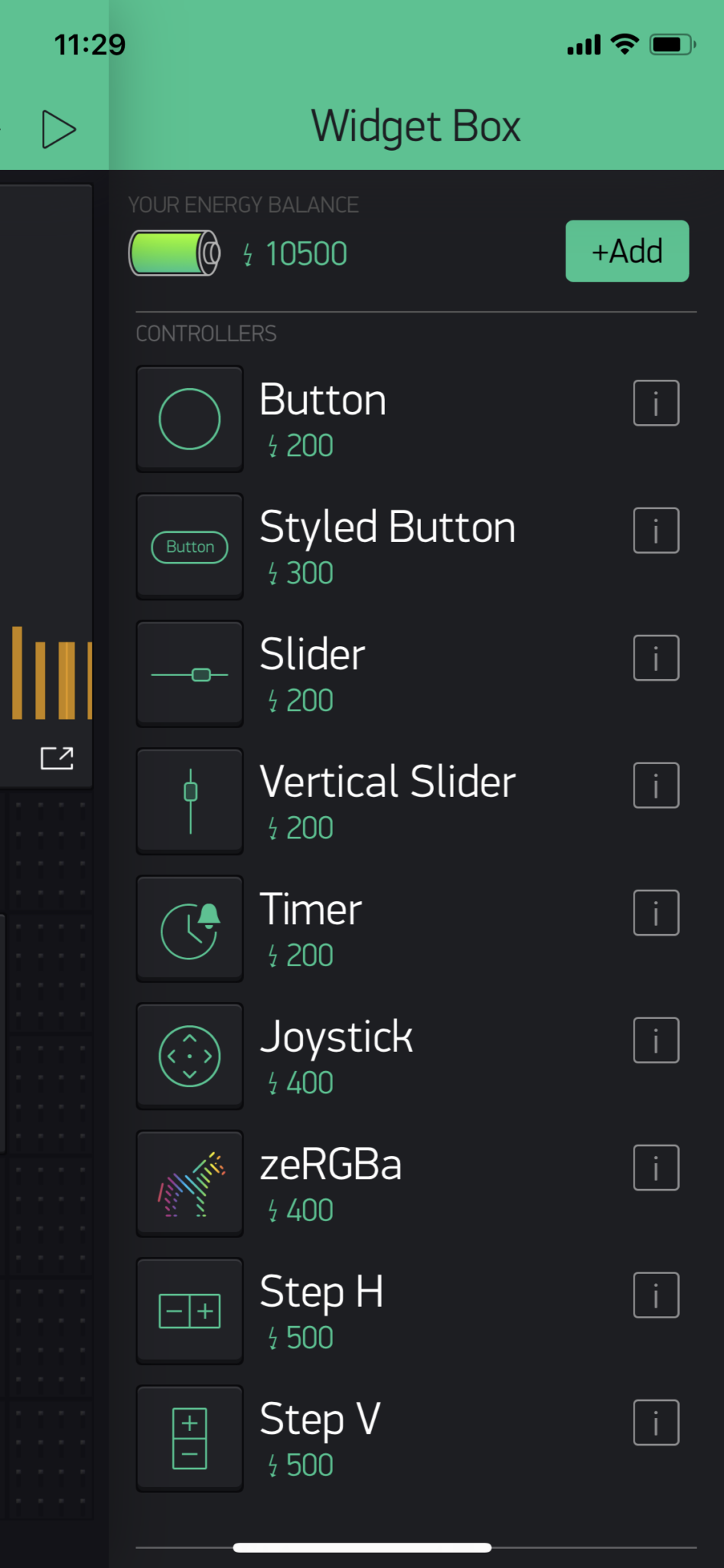 Blynk IO App Widget Box