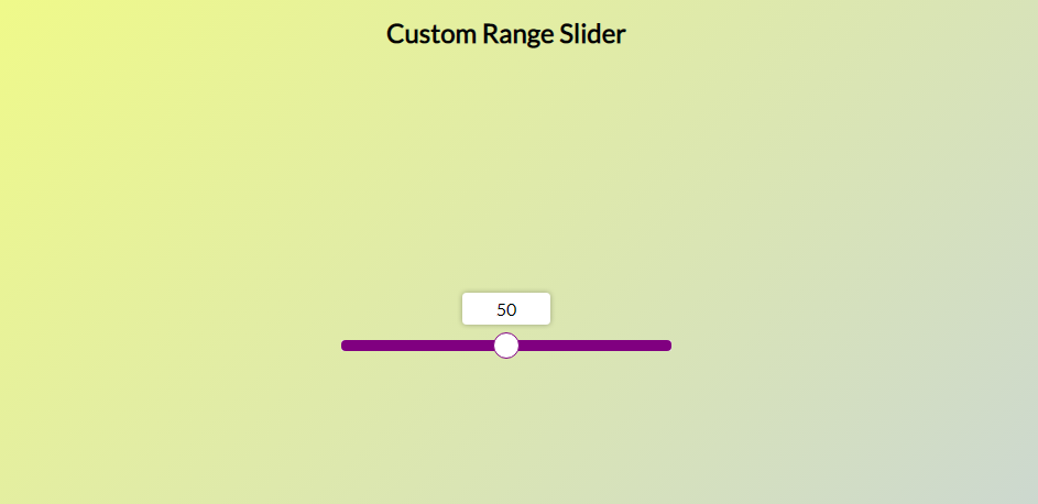 Custom Range Slider