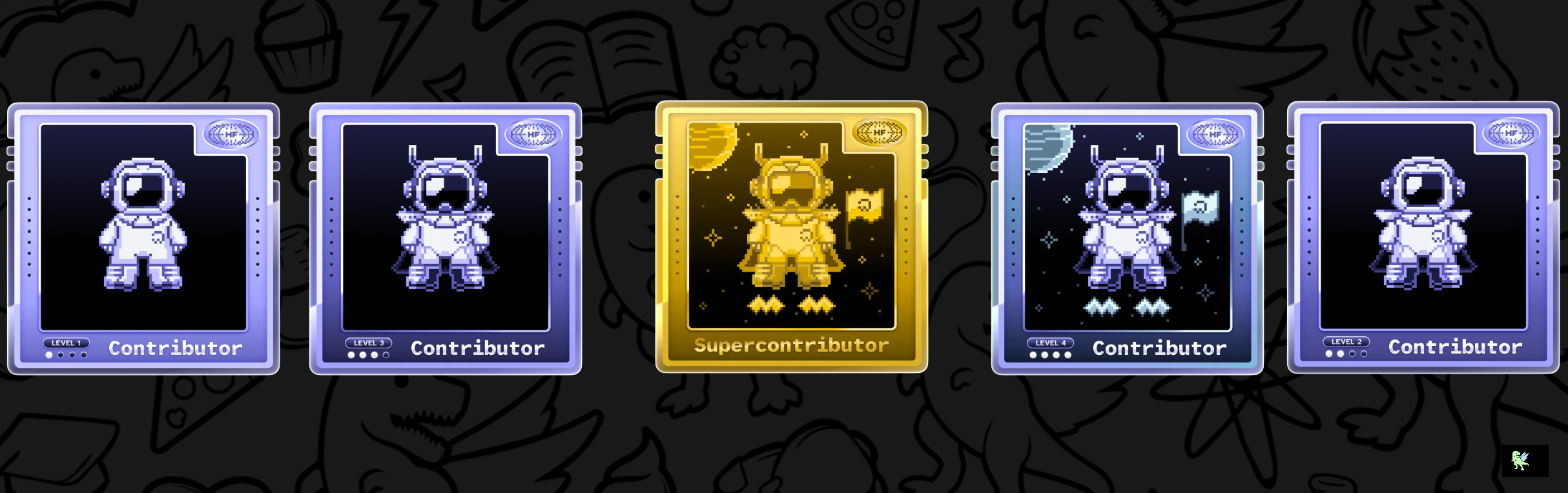 An image of @carloslonghi's Holopin badges, which is a link to view their full Holopin profile