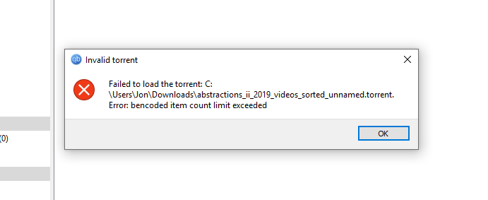 qbittorrent error