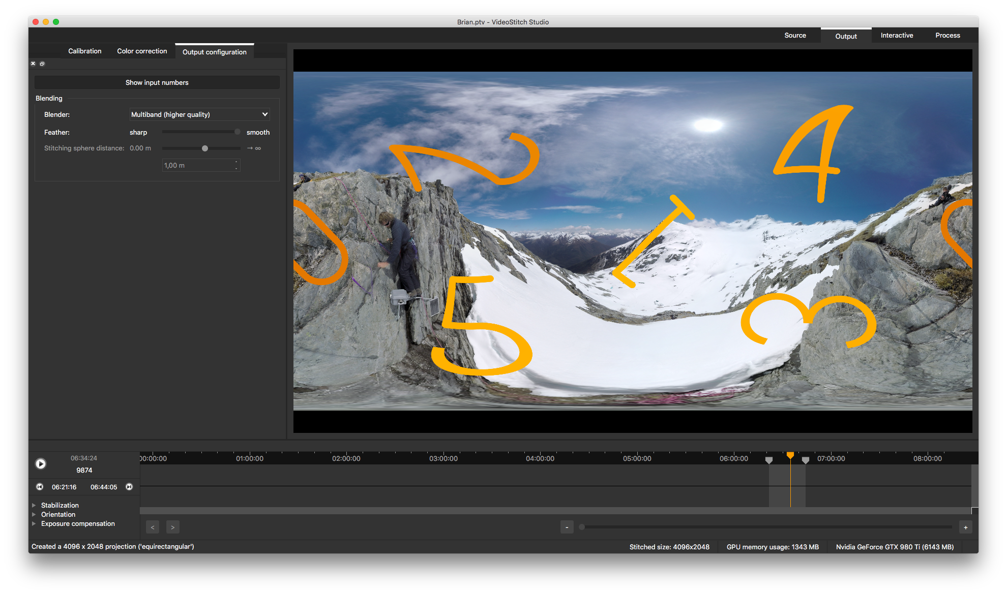 Screenshot VideoStitch Studio